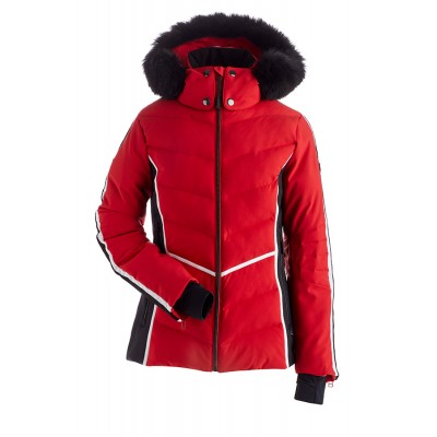 Nils Courchevel Faux Fur Jkt (Red/Black) 